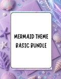 Printable Mermaid Birthday Party Basic Bundle – Editable Invitation & Thank You Cards | Instant Download