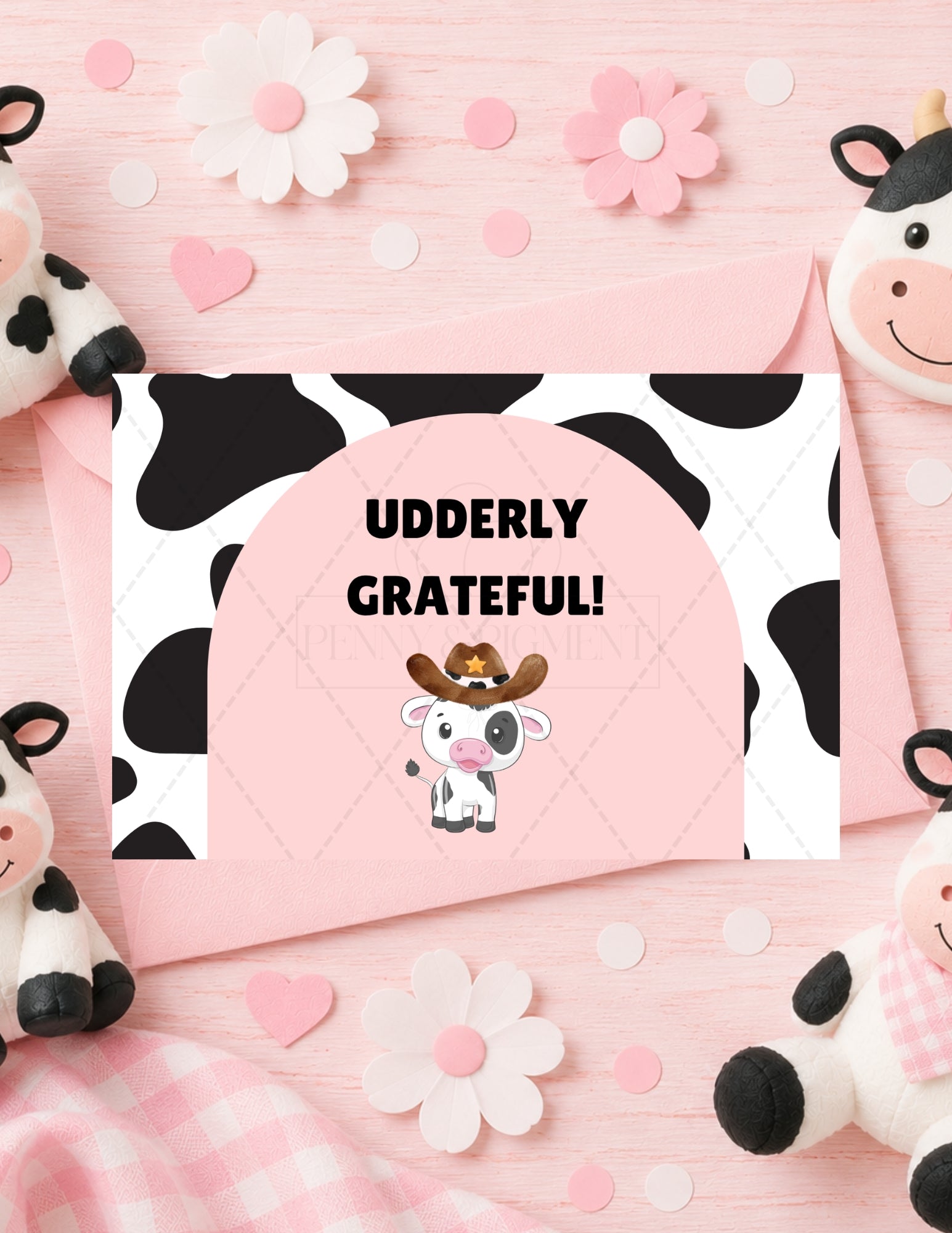 Printable Cow Birthday Party Basic Bundle – Editable Invitation & Thank You Cards | Instant Download