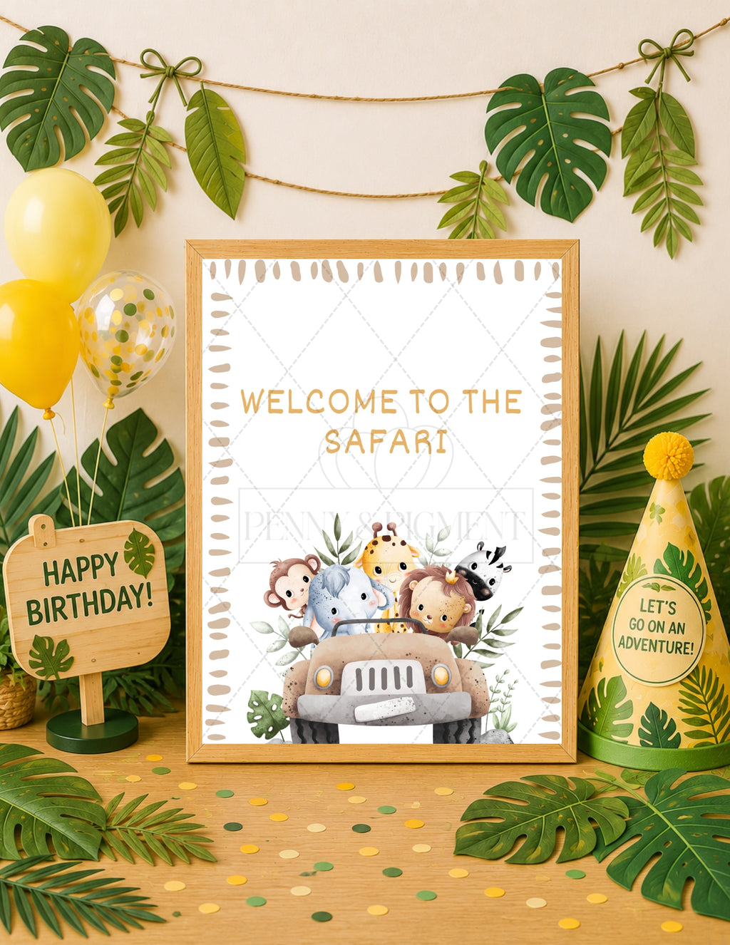 Printable Safari Birthday Party Bundle – Invitation, Games, Banner & More | Instant Download