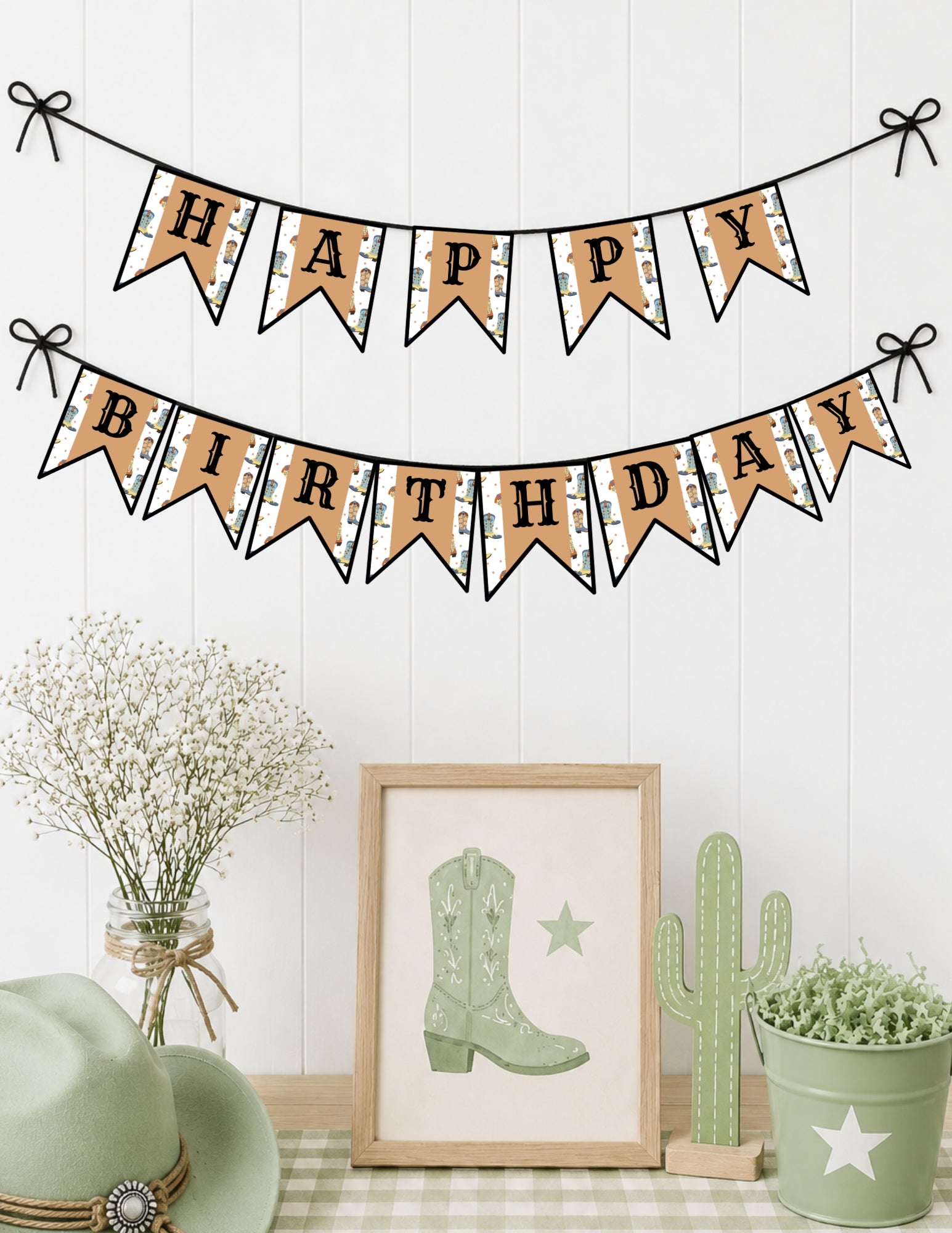 Western Birthday Party Mini Decor Bundle | Printable Decorations