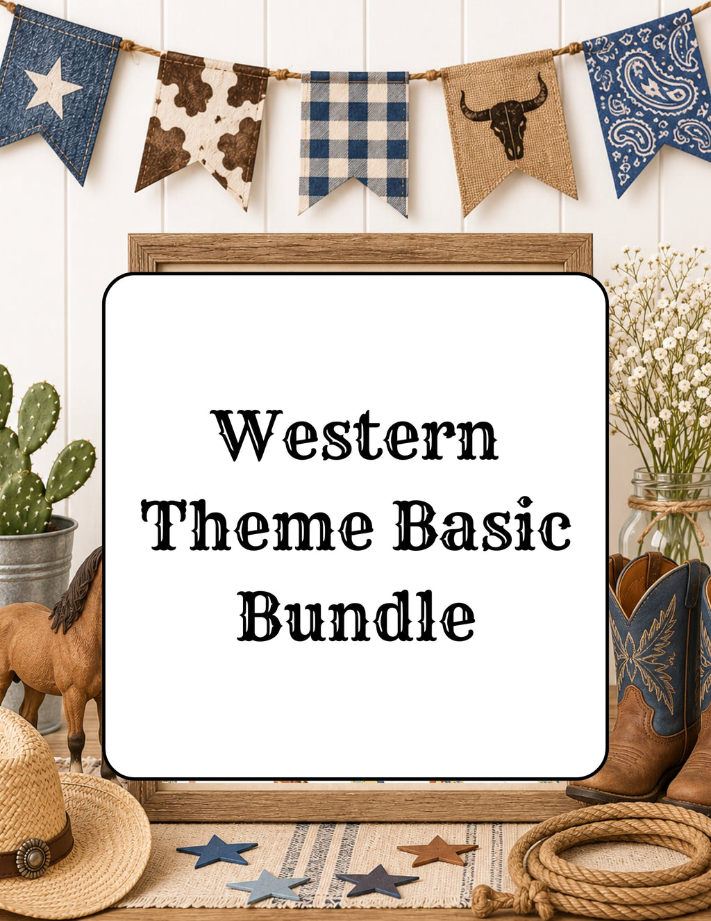 Western Birthday Party Basic Bundle | Printable Party Pack