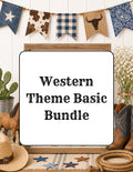 Western Birthday Party Basic Bundle | Printable Party Pack