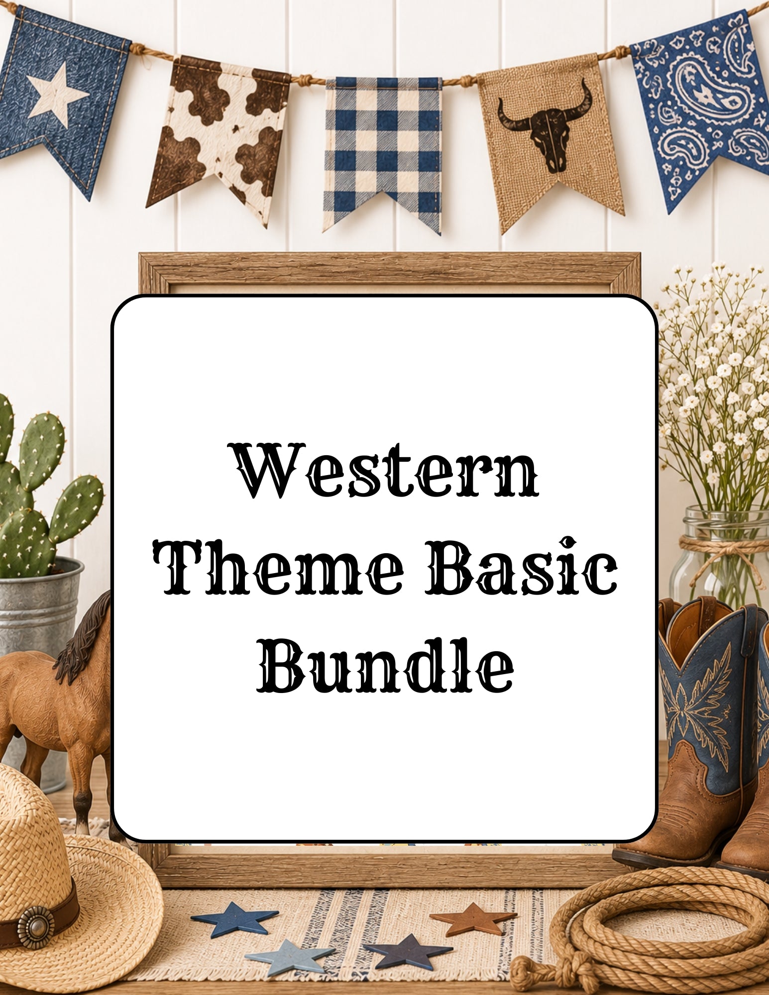 Western Birthday Party Basic Bundle | Printable Party Pack
