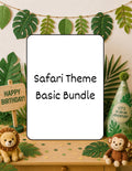 Printable Safari Birthday Party Basic Bundle – Editable Invitation & Thank You Cards | Instant Download