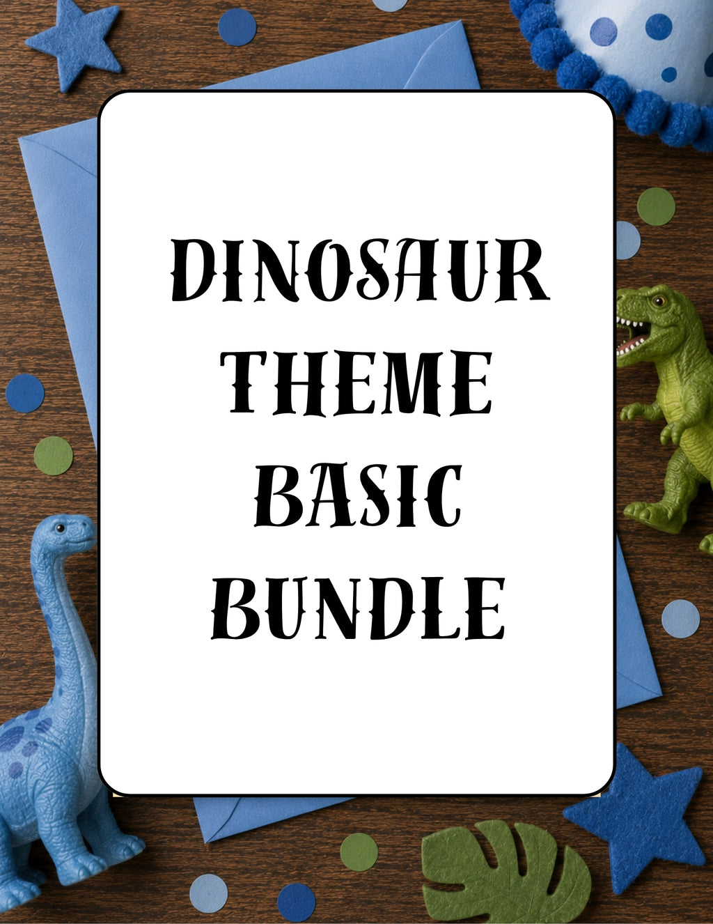 Printable Dinosaur Birthday Party Basic Bundle – Editable Invitation & Thank You Cards | Instant Download