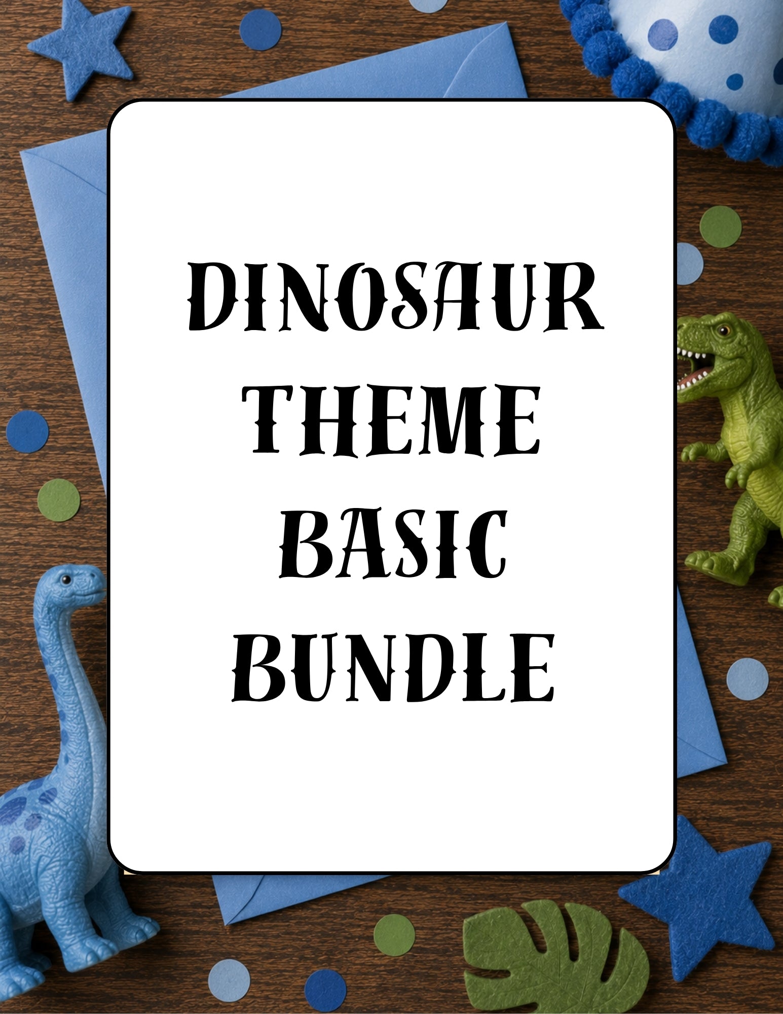 Printable Dinosaur Birthday Party Basic Bundle – Editable Invitation & Thank You Cards | Instant Download