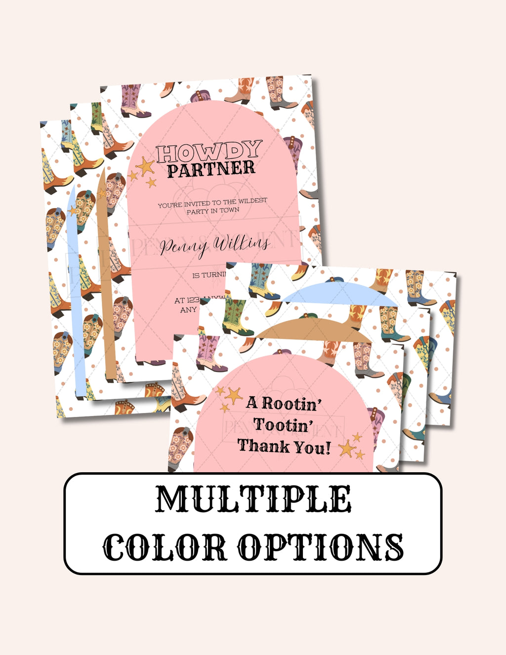 Western Birthday Party Basic Bundle | Printable Party Pack
