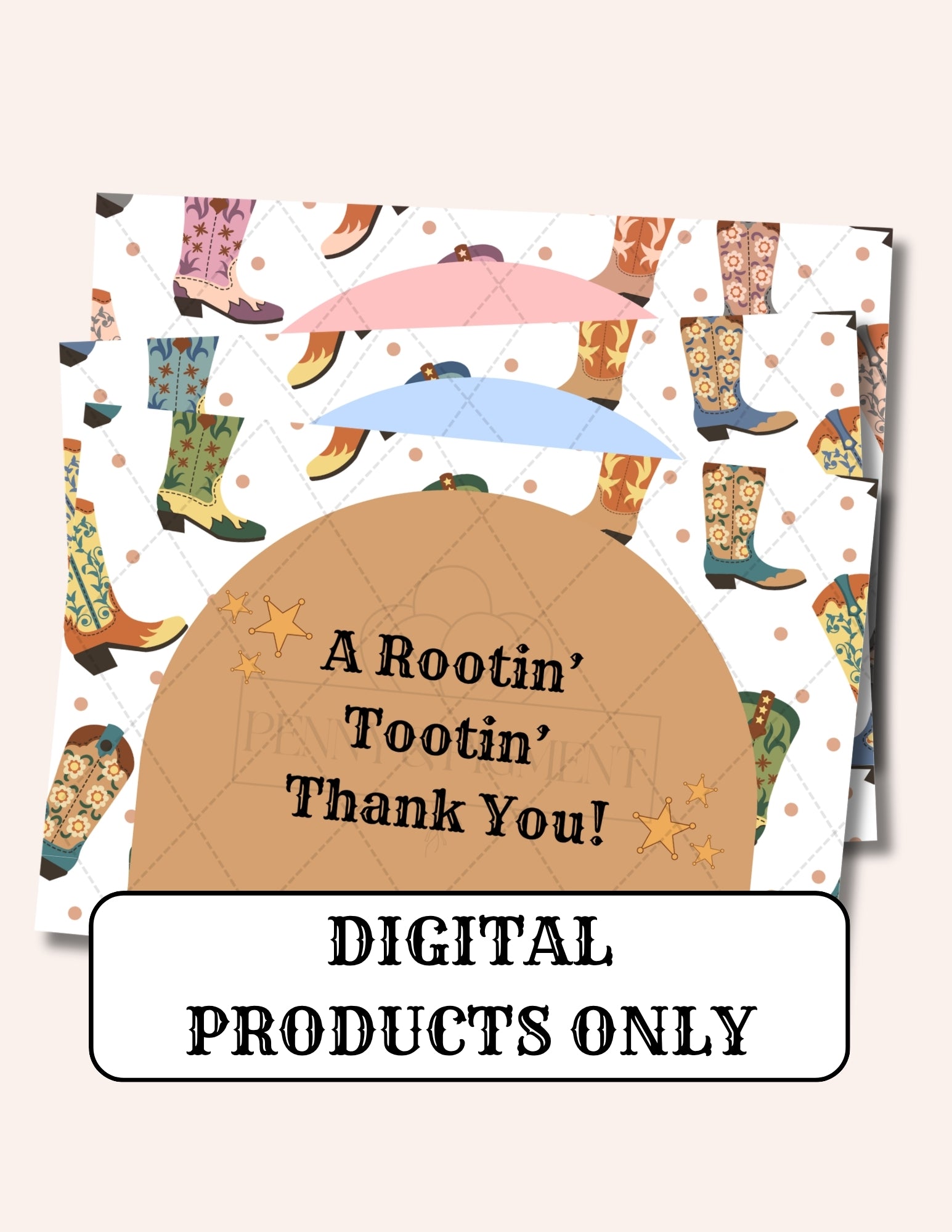 Western Birthday Party Basic Bundle | Printable Party Pack