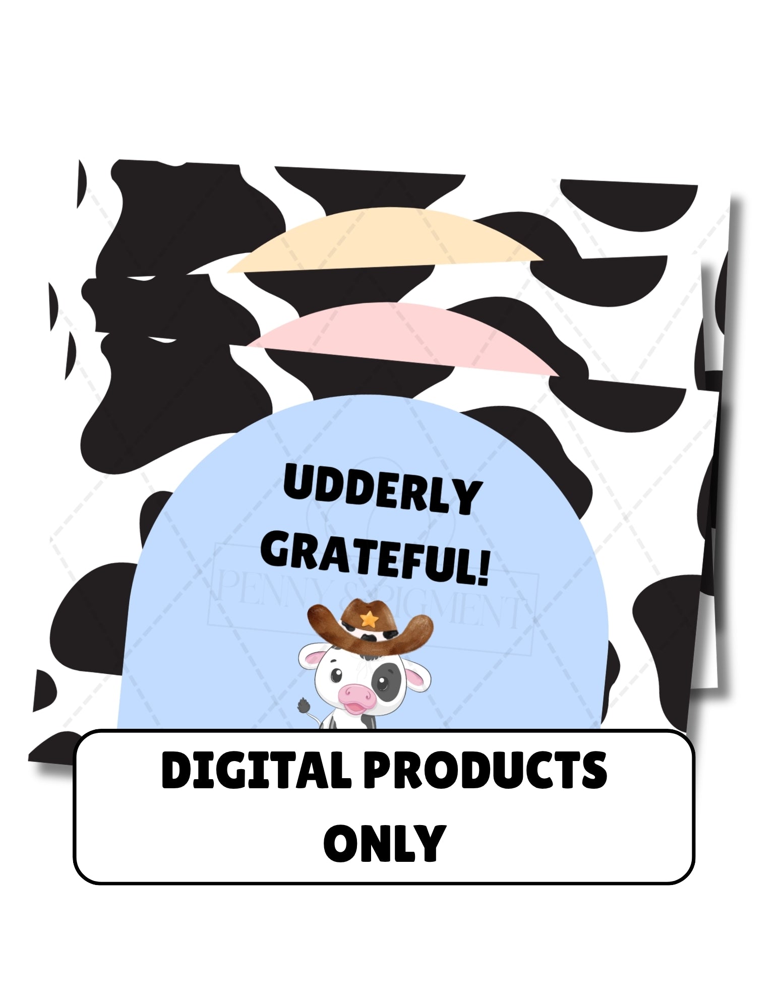 Printable Cow Birthday Party Basic Bundle – Editable Invitation & Thank You Cards | Instant Download