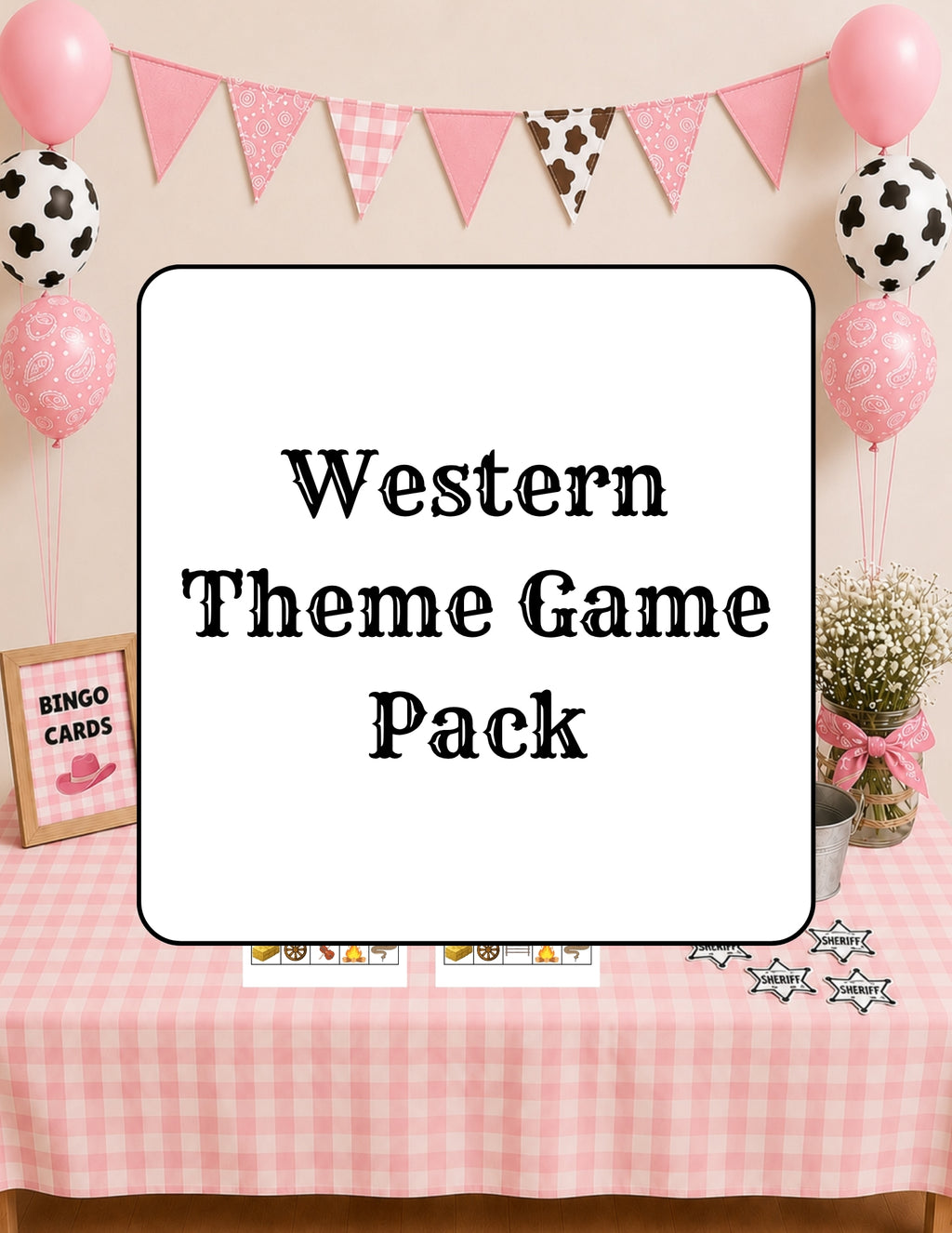 Western Birthday Party Game Pack | Printable Party Games