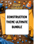 Printable Construction Birthday Party Bundle – Invitation, Games, Banner & More | Instant Download