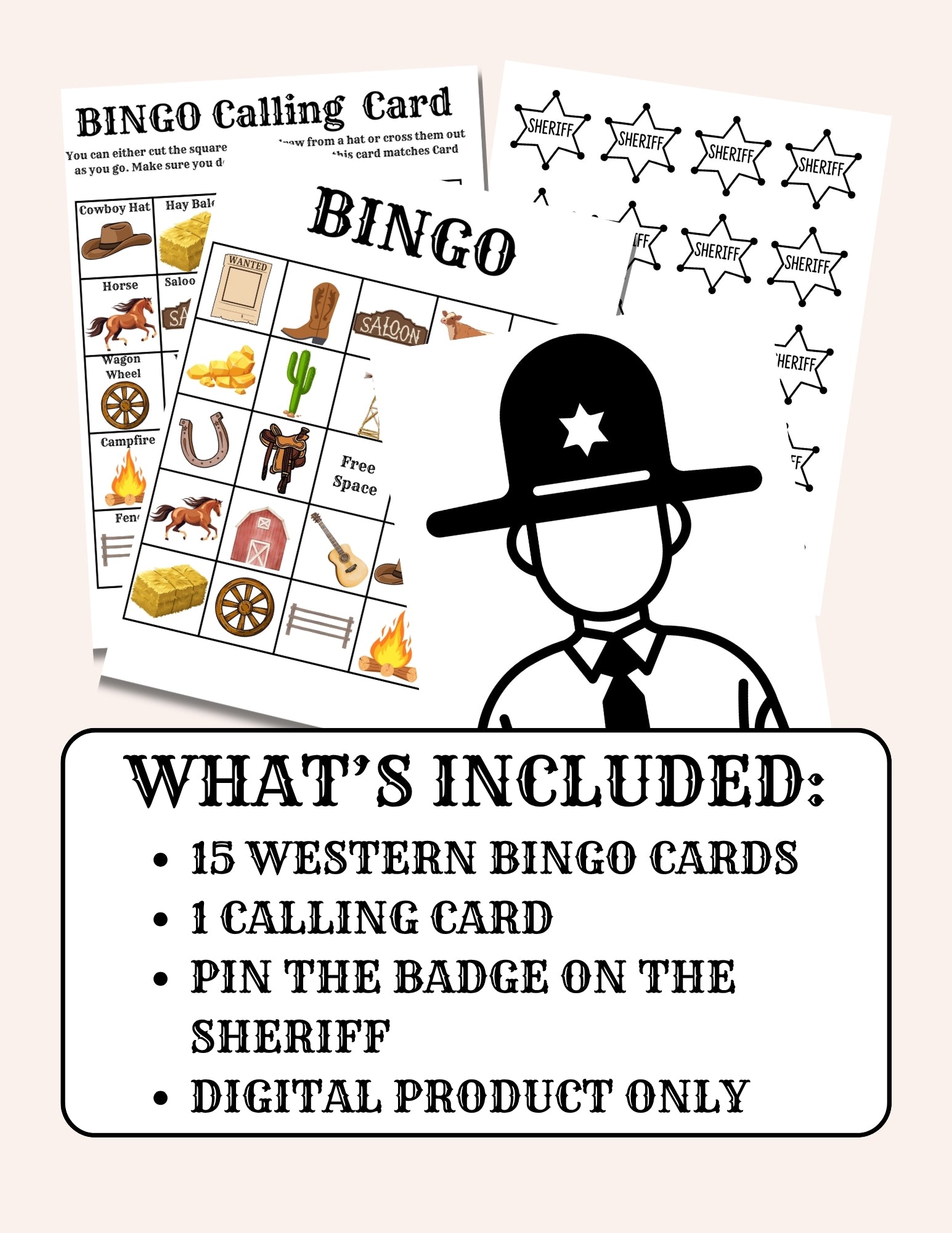 Western Birthday Party Game Pack | Printable Party Games