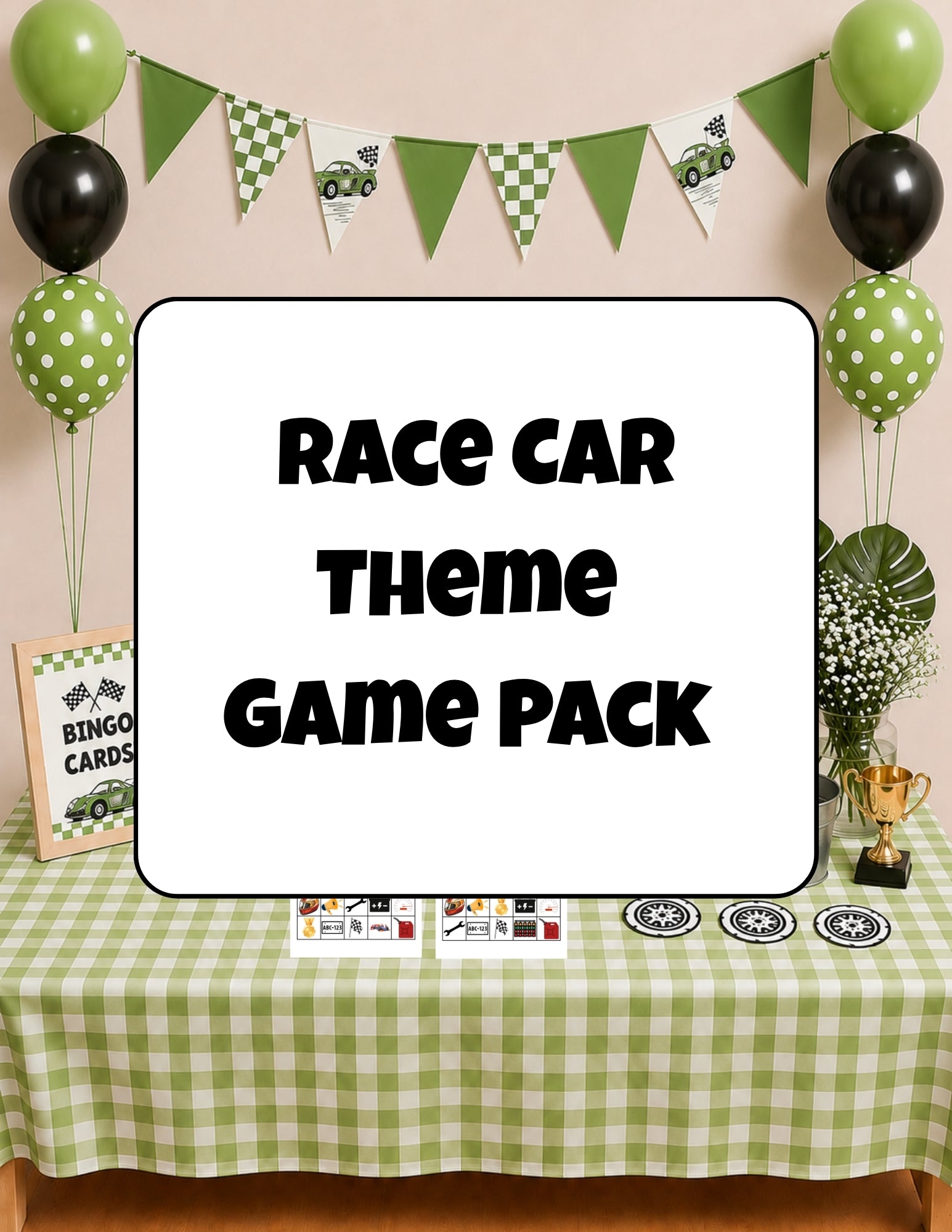 Race Car Birthday Party Game Pack | Printable Party Games