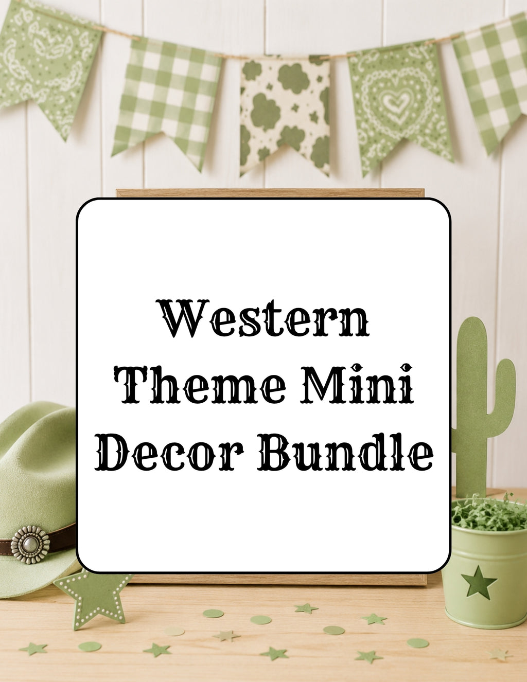 Western Birthday Party Mini Decor Bundle | Printable Decorations