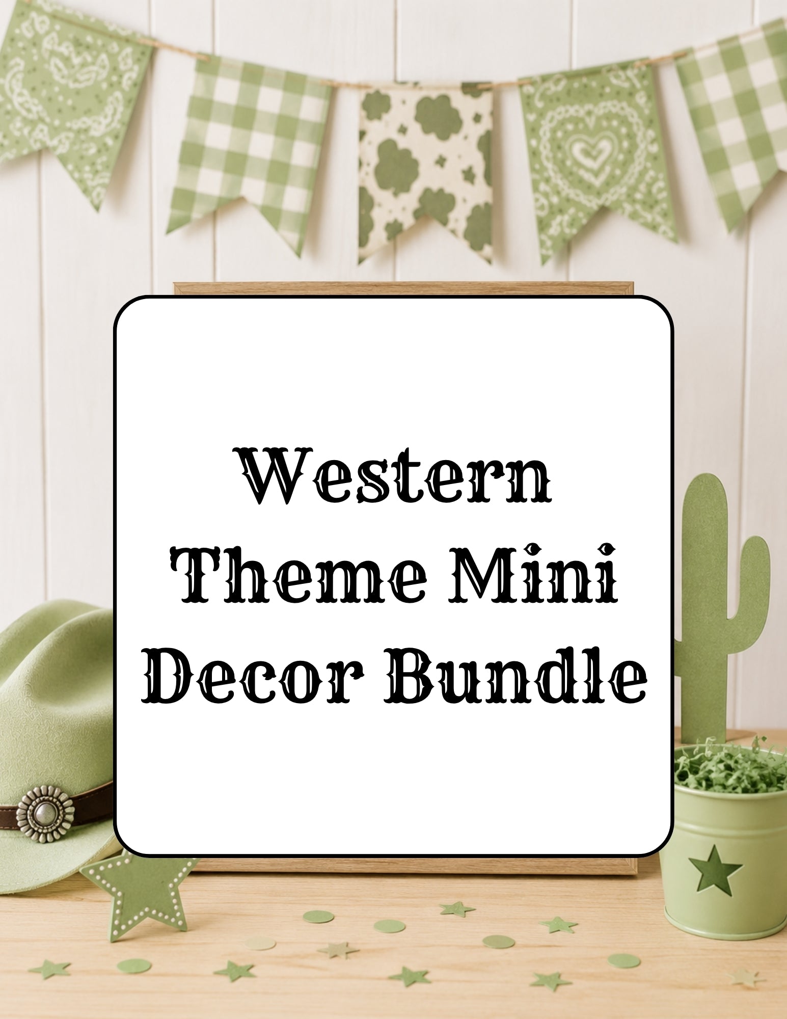 Western Birthday Party Mini Decor Bundle | Printable Decorations