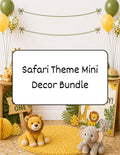 Printable Safari Birthday Party Mini Decor Bundle – Printable Banner & Sign | Instant Download