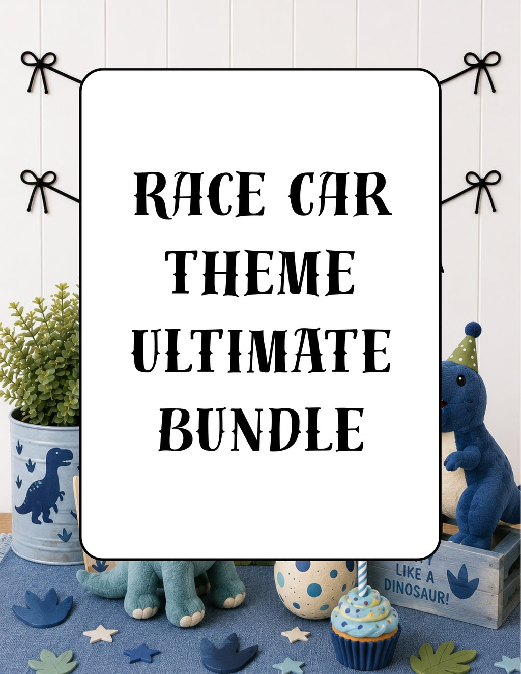 Printable Dinosaur Birthday Party Bundle – Invitation, Games, Banner & More | Instant Download