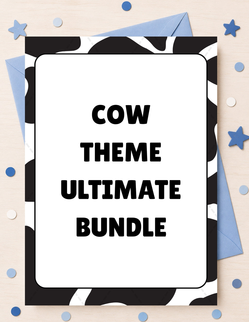 Printable Cow Birthday Party Bundle – Invitation, Games, Banner & More | Instant Download