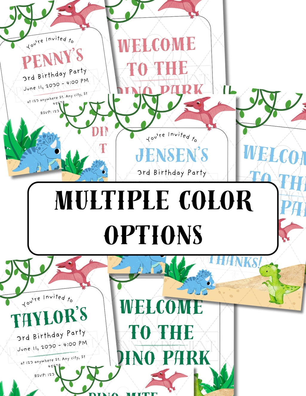 Printable Dinosaur Birthday Party Bundle – Invitation, Games, Banner & More | Instant Download