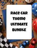 Race Car Birthday Party Ultimate Bundle | Complete Printable Party Pack