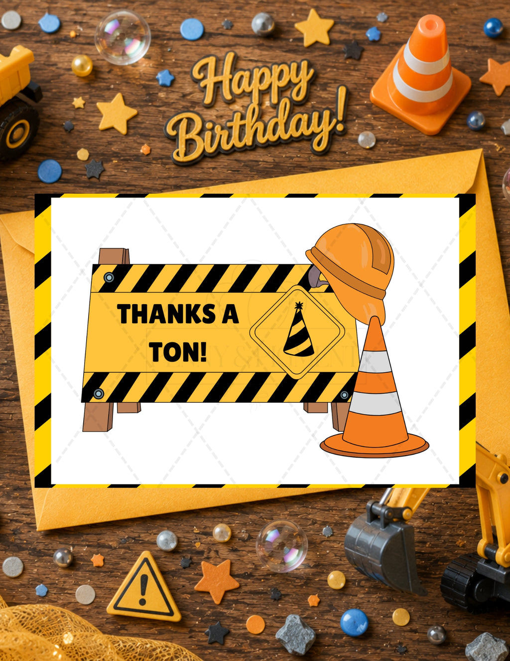 Printable Construction Birthday Party Bundle – Invitation, Games, Banner & More | Instant Download