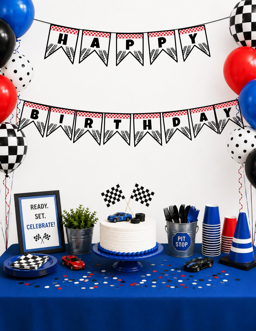 Race Car Birthday Party Mini Decor Bundle | Printable Decorations