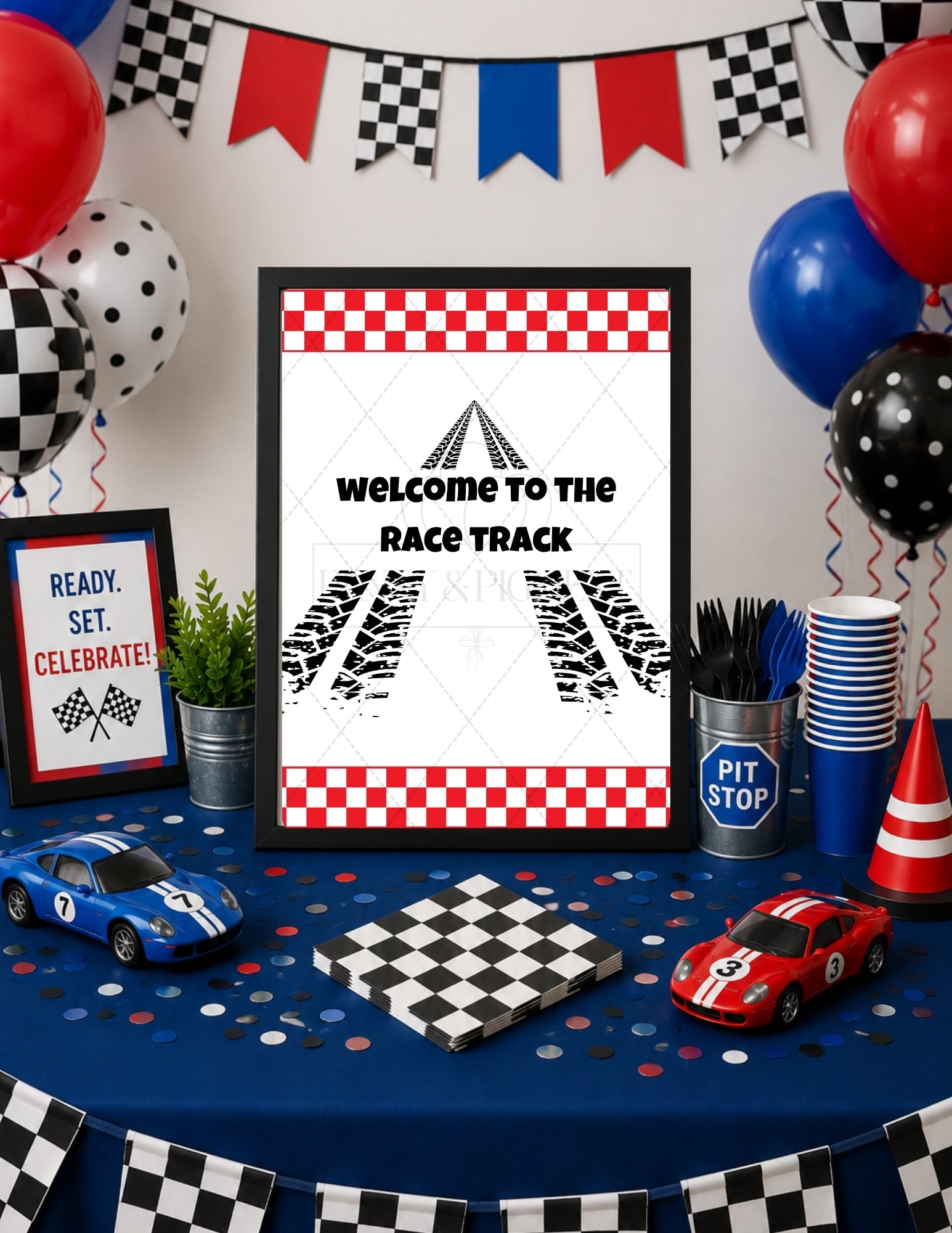 Race Car Birthday Party Ultimate Bundle | Complete Printable Party Pack