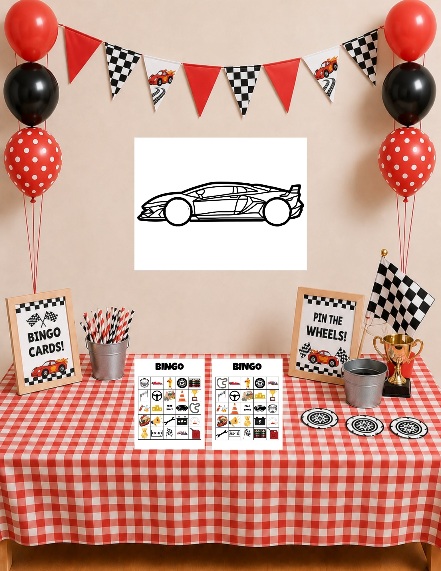 Race Car Birthday Party Game Pack | Printable Party Games