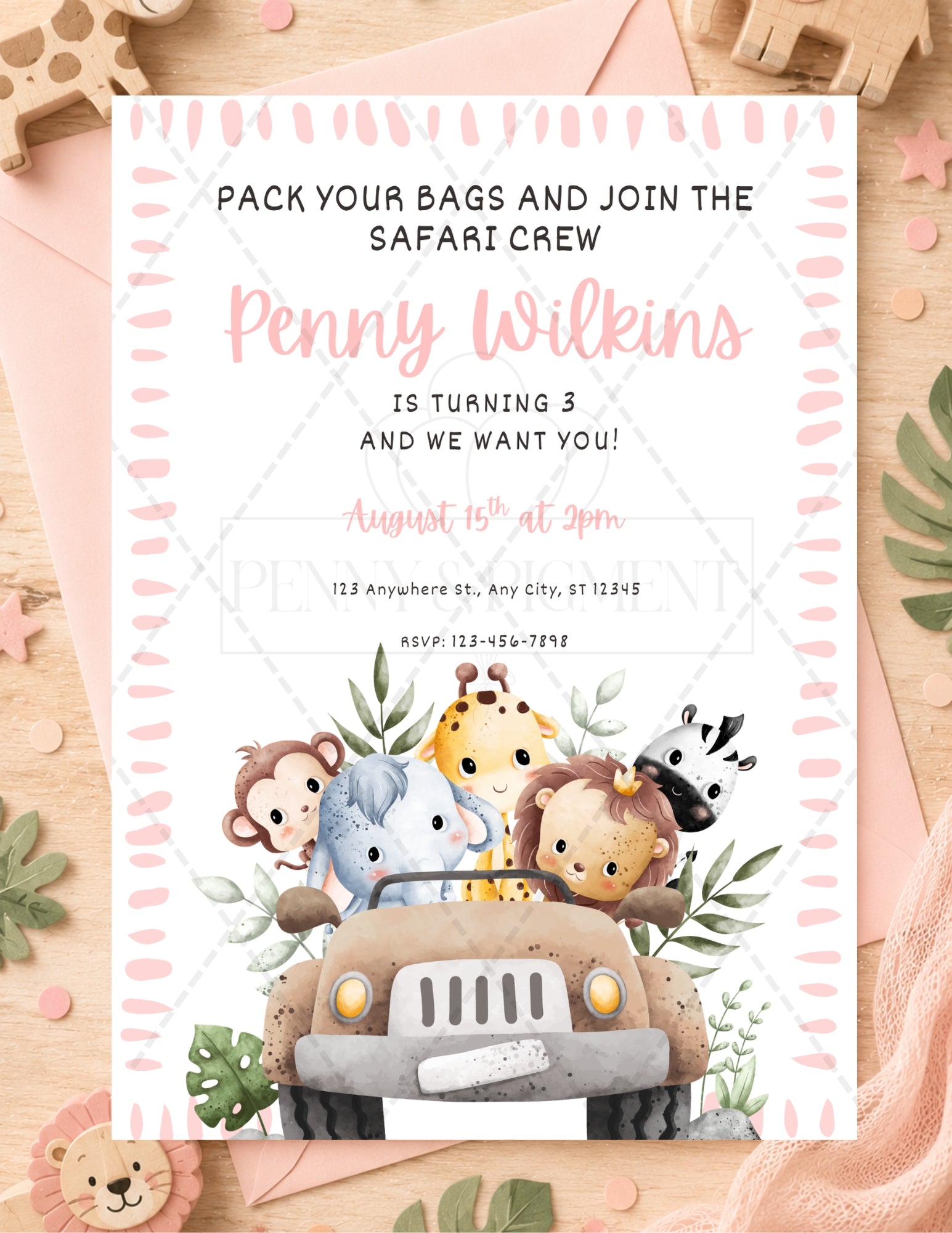 Printable Safari Birthday Party Bundle – Invitation, Games, Banner & More | Instant Download