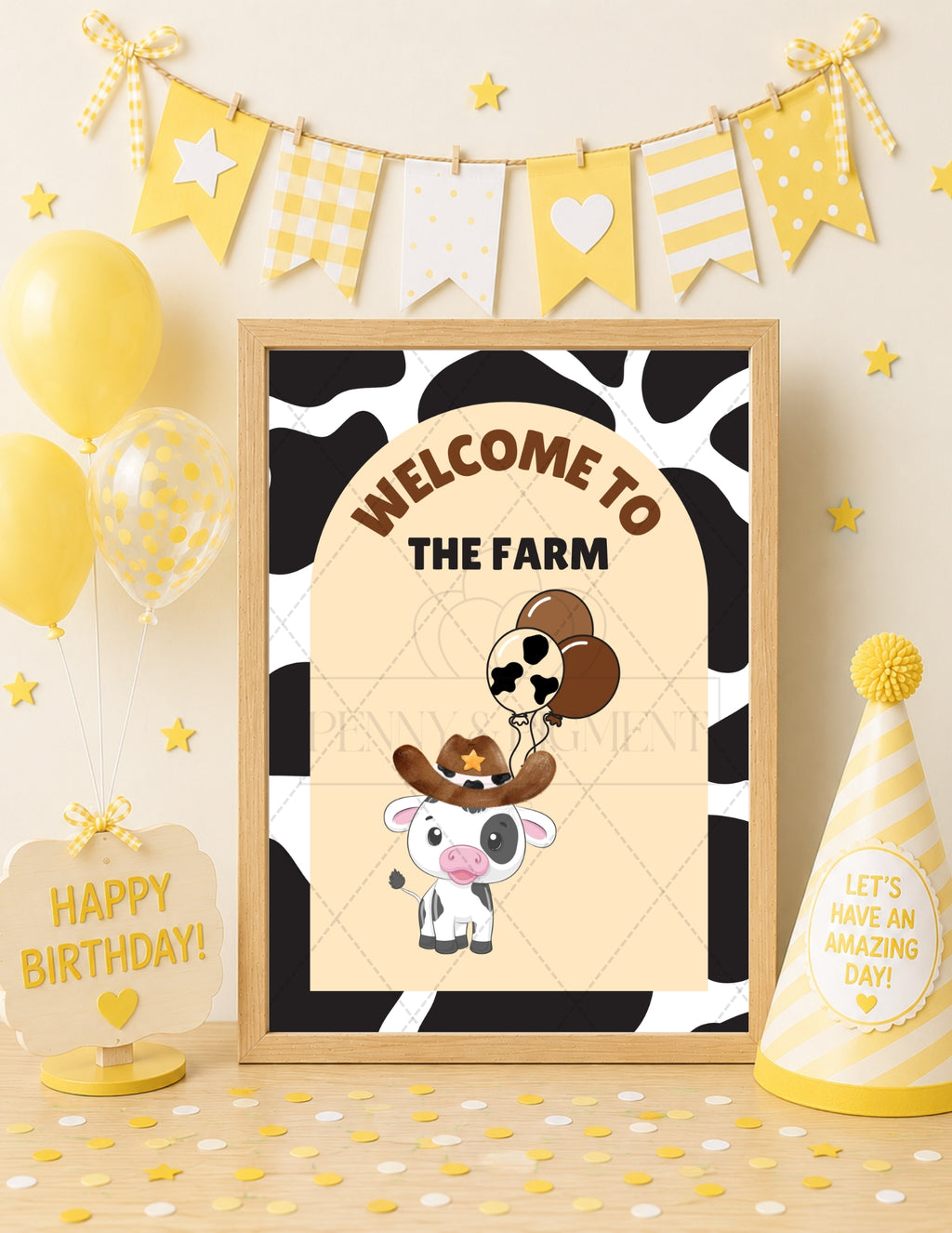 Printable Cow Birthday Party Bundle – Invitation, Games, Banner & More | Instant Download