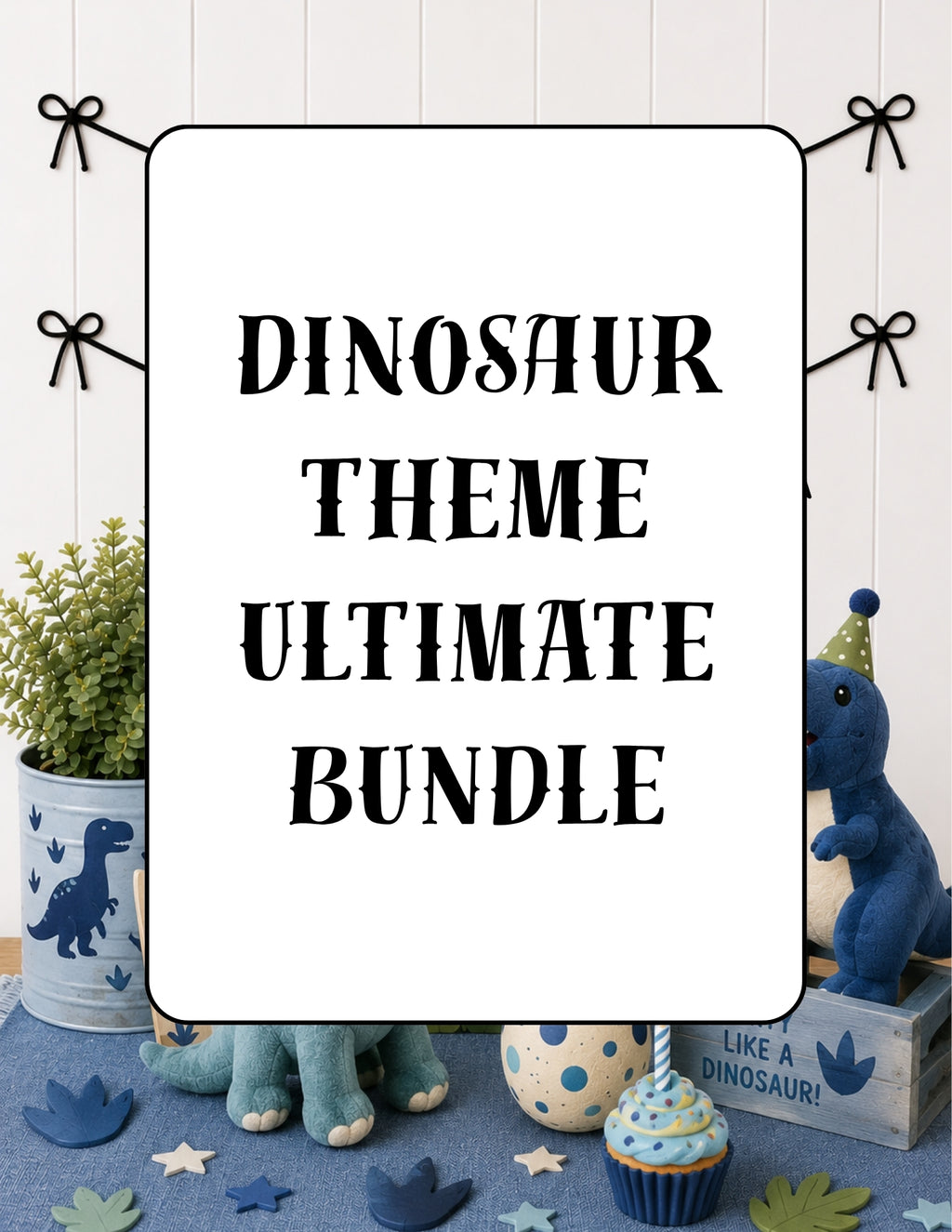 Printable Dinosaur Birthday Party Bundle – Invitation, Games, Banner & More | Instant Download
