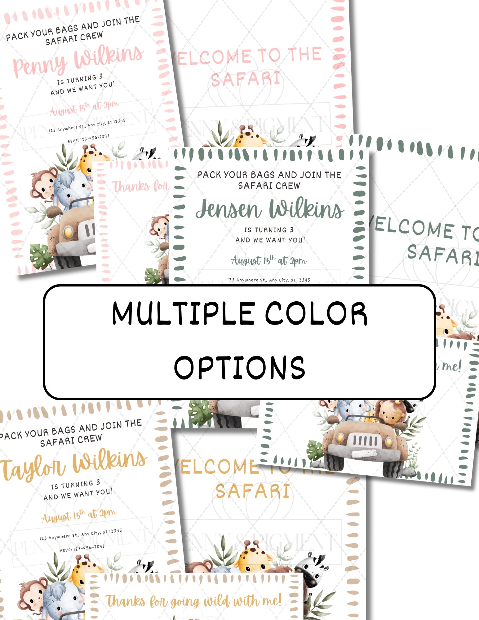 Printable Safari Birthday Party Bundle – Invitation, Games, Banner & More | Instant Download